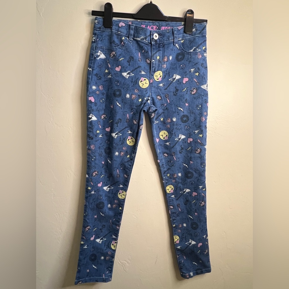 The Children's Place Emoji Print Blue Jeans